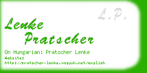 lenke pratscher business card
